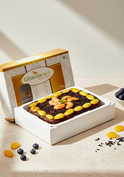 Ghasitaram Gifts Chocolate Dryfruit Mithai Cake|Sweets|Sweets Gift Pack|Diwali Sweets|Indian Mithai|Diwali Sweets Box