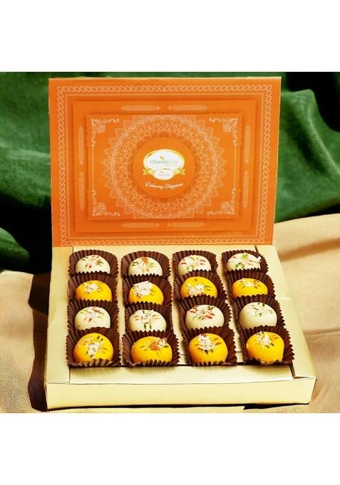 Ghasitaram Gifts Ghasitarams Mawa Peda Box (400 GMS) |Sweets|Sweets Gift Pack|Diwali Sweets|Indian Mithai|Diwali Sweets Box|Sweets