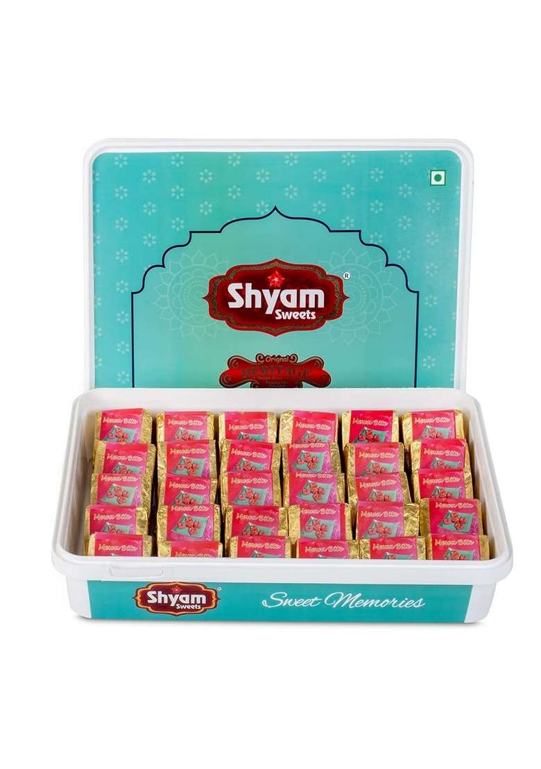shyam sweets Mewa Bite Rose (900g) | Premium Cashew & Almond Sweet Exotic Low Sugar Mithai Healthy Indian Dry Fruit Gift Box - Indya