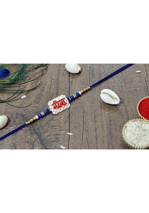 Yuvraj Veera design rakhi for brother & sweets soan papdi 200 gm box with roli chawal pack