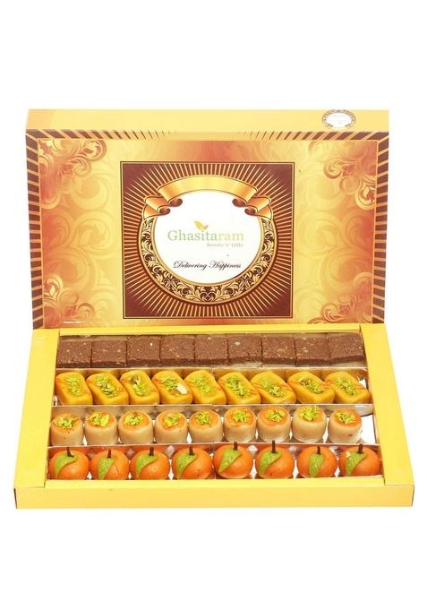 Ghasitaram Gifts Kaju Sweets Assorted Box (800 GMS)|Sweets|Sweets Gift Pack|Diwali Sweets|Indian Mithai|Diwali Box|Sweets