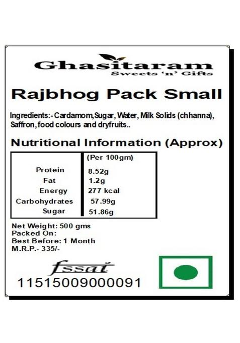Ghasitaram Gifts Rajbhog Small|Sweets|Sweets Gift Pack|Diwali Sweets|Indian Mithai|Diwali Sweets Box