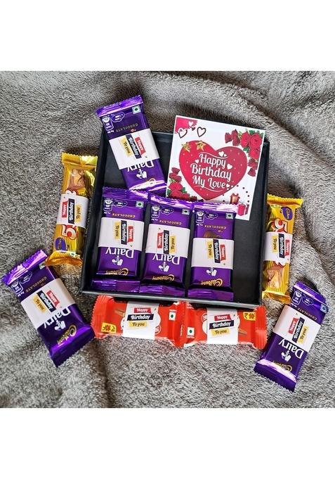 SWEET STEMS Best Birthday Gift Chocolate Box with Free Personalised Standee for your loved ones