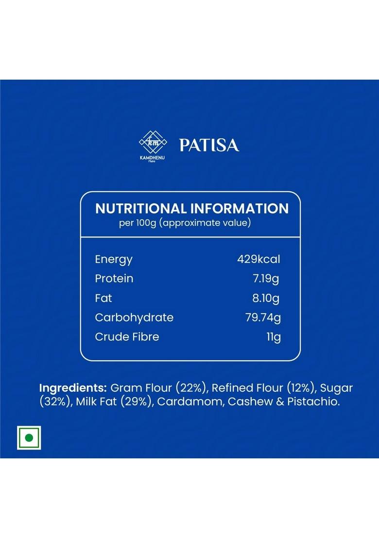 Kamdhenu Mishti Combo of Patisa 400g & Karachi Halwa | Premium Gift Pack Indian Sweets Box Made with Best Ingredients Pure Desi Ghee No Preservatives or Additives