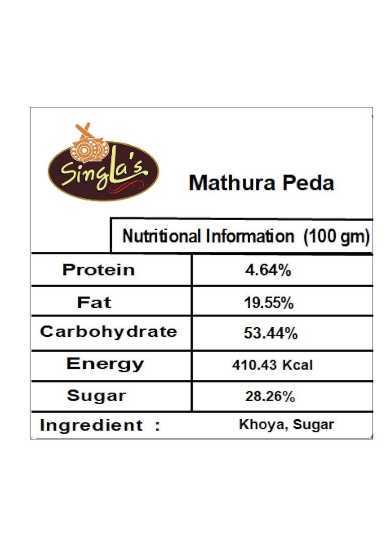 Singla sweets Mathura Peda 500g Indian Mithai sweet burfi