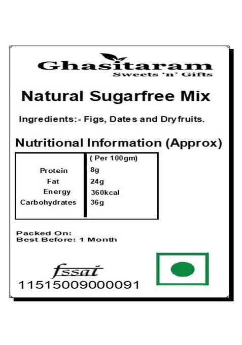 Ghasitaram Gifts Diet Chiwda Namkeen with Natural Sugarfree Mix Hamper|Sugar Free Sweets|Diabetic Friendly|Diwali Sugar Sweets Box