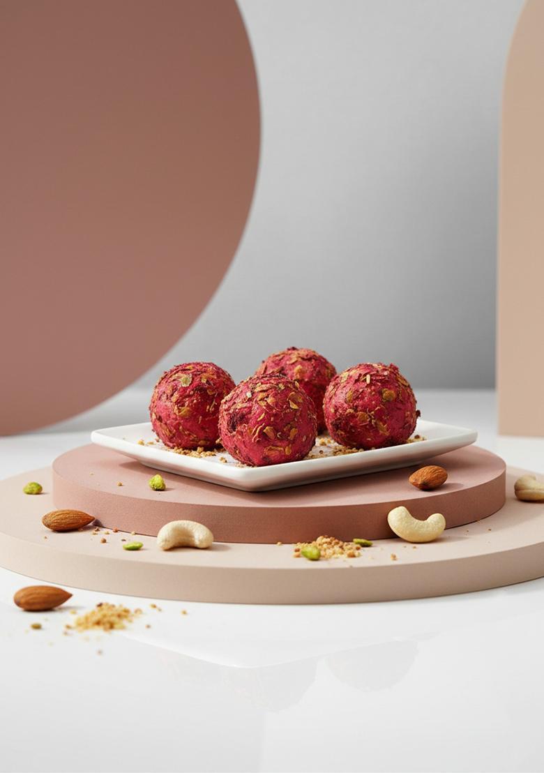 Ghasitaram Gifts Sweets Sugarfree Rose Petal Strawberry Balls 400 GMS|Sugar Free Sweets|Diabetic Friendly|Diwali Sugar Box