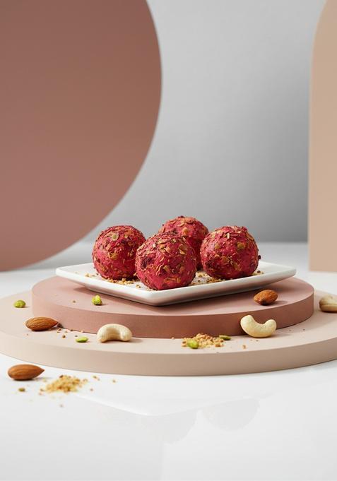 Ghasitaram Gifts Sweets Sugarfree Rose Petal Strawberry Balls 400 GMS|Sugar Free Sweets|Diabetic Friendly|Diwali Sugar Box