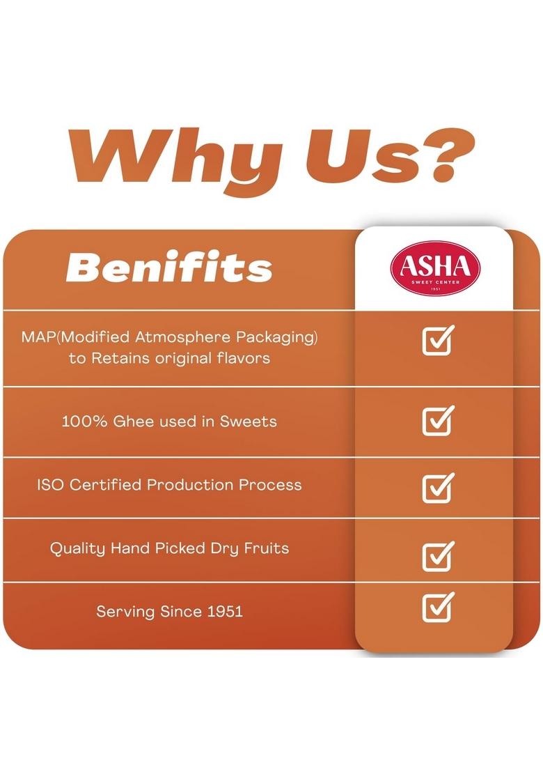 ASHA SWEET CENTER Sweets, 500g Rose Dry Fruit Bites, Chikkies Individually Wrapped