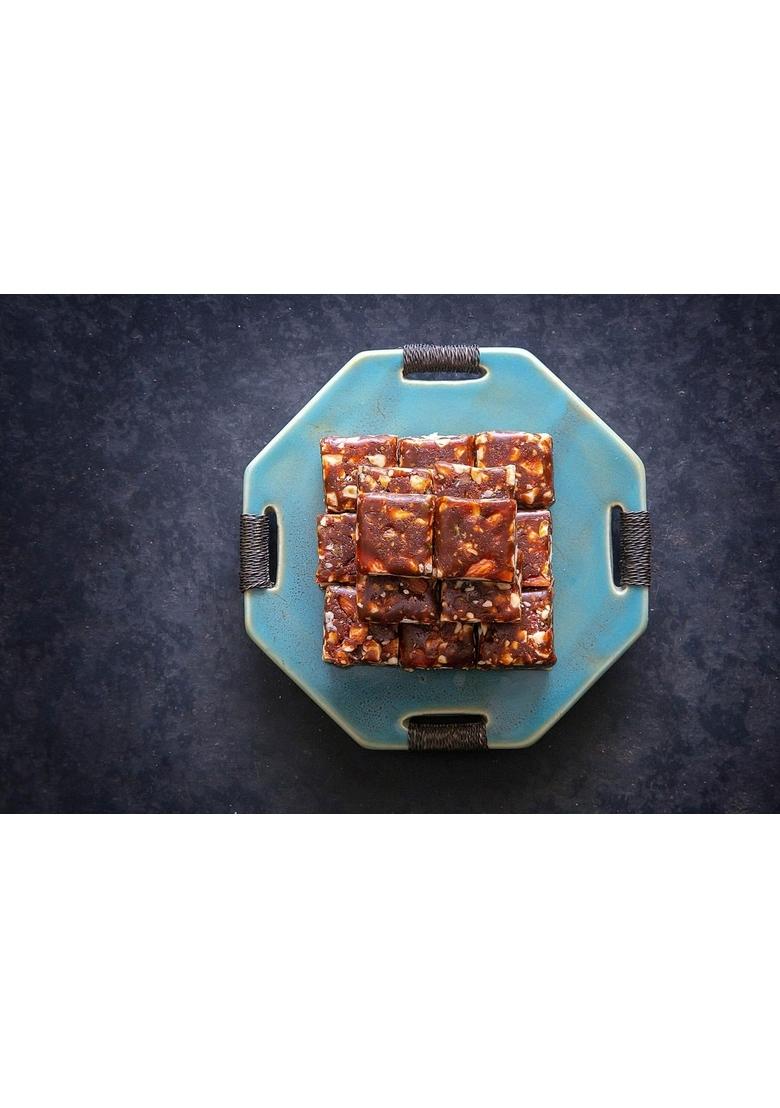 Dessert Drama Diwali Special Healthy and Delicious Dry Fruits & Nuts Barfi (200 Gram) Sweet Box with Ganesh ji Laxmi murti