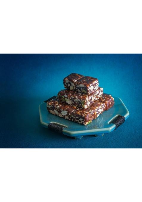 Dessert Drama Diwali Special Healthy and Delicious Dry Fruits & Nuts Barfi (200 Gram) Sweet Box with Ganesh ji Laxmi murti