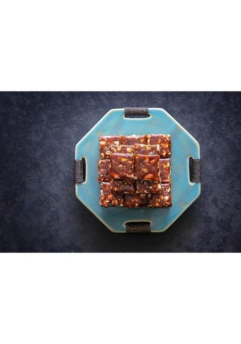 Dessert Drama Diwali Special Healthy and Delicious Dry Fruits & Nuts Barfi (200 Gram) Sweet Box with Ganesh ji Laxmi murti