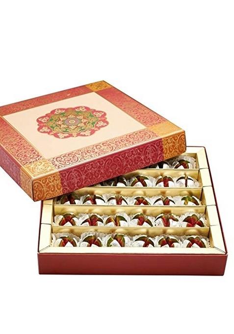 GHASITARAM'S Halwai Diwali Sweets Gift Box Dryfruit Anarkali Mithai Box, 800 gm