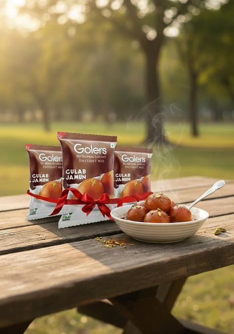 GOLERS Gulab Jamun Instant Mix | Easy to Make Soft & Delicious Indian Dessert and Mithai, 200gm