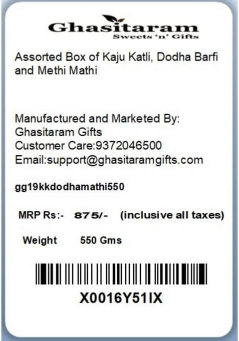 Ghasitaram Gifts Rakhi Gifts/Rakhi Sweets