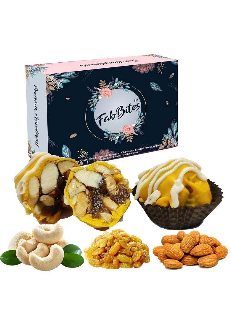 Chocolate Venue Mango Healthy Dry Fruit Ladoo Sweets Pack |Chocolate Gift Box for Diwali , Rakhi Holi, Birthday, Anniversary ,Wedding| 400 Gram