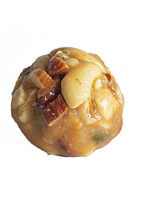 Dessert Drama Diwali Special Healthy and Delicious Desi Ghee Dry Fruits Laddoo (400 Gram) Sweet Box with 2 Diya Traditional Indian Mithai