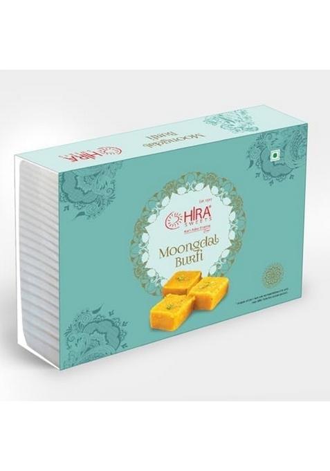 HIRA SWEETS Moong Dal Burfi (500g) | Fresh Indian Traditional Mithai Made With Pure Desi Ghee Finest Sweet Gift Pack