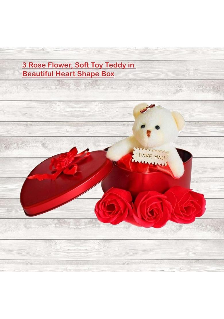 Chocoloony Happy Valentine's Day Chocolate & Red Tin Heart Shape Box Gift Hamper