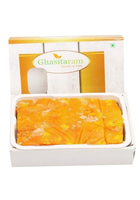 Ghasitaram Gifts Orange Ice Halwa (200 GMS) |Sweets|Sweets Gift Pack|Diwali Sweets|Indian Mithai|Diwali Sweets Box|Sweets Box
