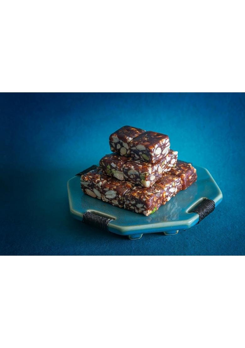 Dessert Drama Diwali Special Healthy and Delicious Sugarfree Dry Fruits & Nuts Barfi (400 Gram) Sweet Box with Ganesh ji Laxmi murti