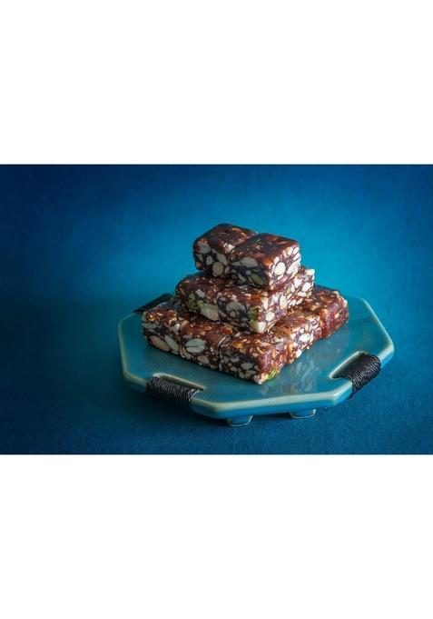 Dessert Drama Diwali Special Healthy and Delicious Sugarfree Dry Fruits & Nuts Barfi (400 Gram) Sweet Box with Ganesh ji Laxmi murti