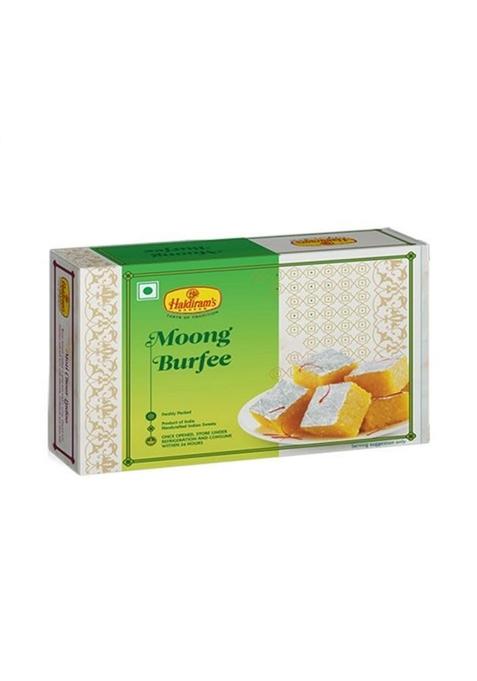 Haldiram's Nagpur Moong Burfee 250g | Traditional Indian Sweet Made with Dal & Pure Ghee Soft Nutritious Mithai Ideal for Gifting Festivals
