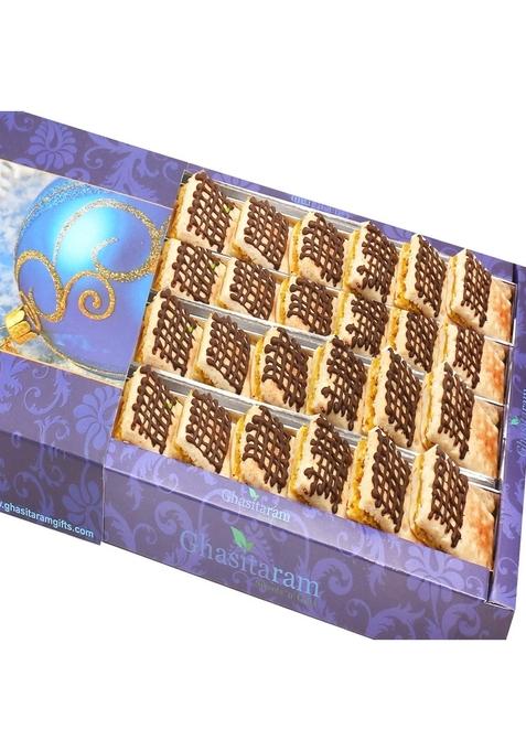 Ghasitaram Gifts Sweets -Baked Almond Chocolate Biscuits 800 GMS|Sweets|Sweets Gift Pack|Diwali Sweets|Indian Mithai|Diwali Box|Sweets Box