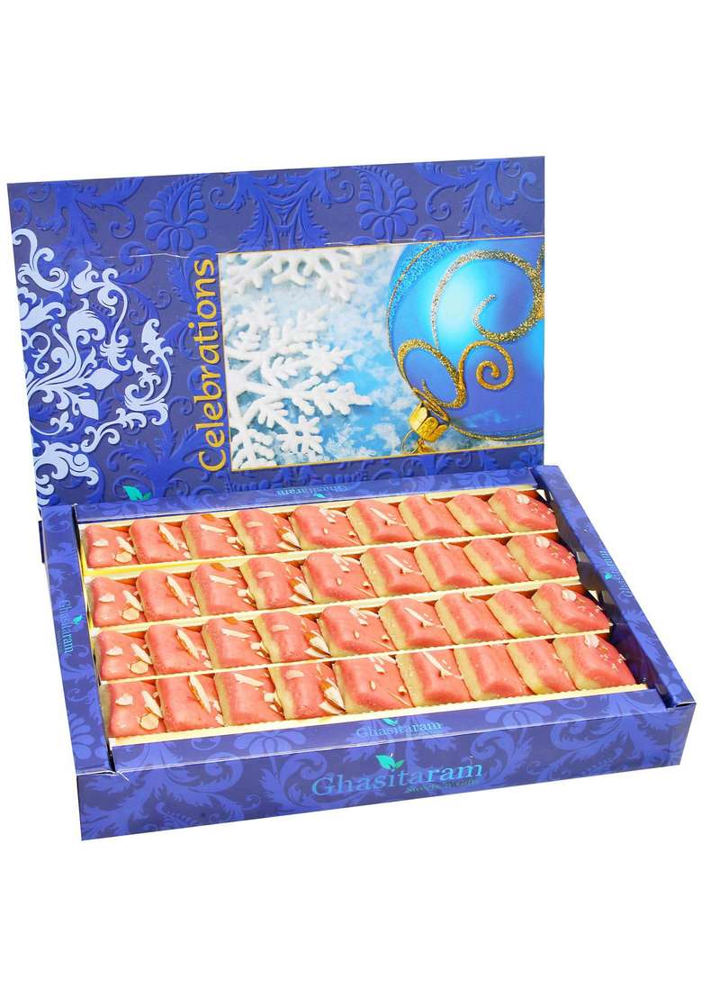 Ghasitaram Gifts Sweets - Sugarfree Mawa Coconut Barfi 800 GMS |Sweets|Sweets Gift Pack|Diwali Sweets|Indian Mithai|Diwali Box|Sweets Box - Indya