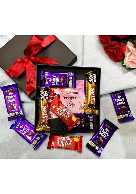 SWEET STEMS Romantic Chocolate Gift Box with free Personalised Standee for your Love Card