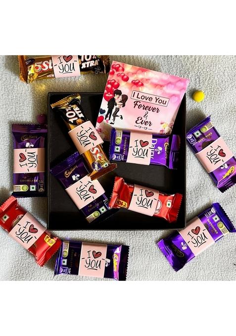 SWEET STEMS Romantic Chocolate Gift Box with free Personalised Standee for your Love Card