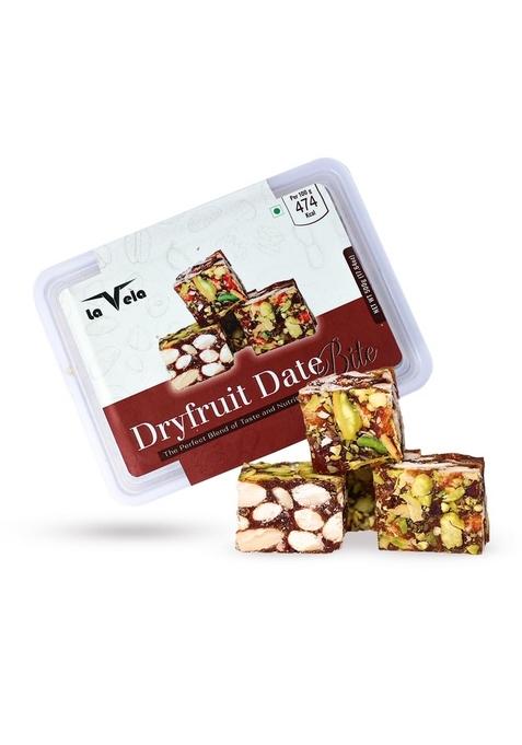 la Vela Date Bites Premium Dry Fruits Barfi 1kg | Sugar-Free Healthy Sweet with Almonds, Cashews & Pistachios Indian Sweets for Gifting, Snacking Festivals No Added Sugar (2 X 500 gram)