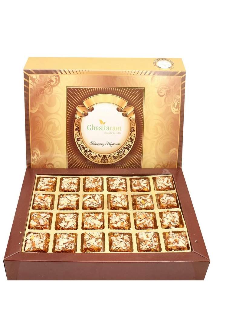 Ghasitaram Gifts Sweets - Sugarfree Figs Bites 24 pcs Box|Sugar Free Sweets|Diabetic Friendly|Diwali Sugar Box - Indya