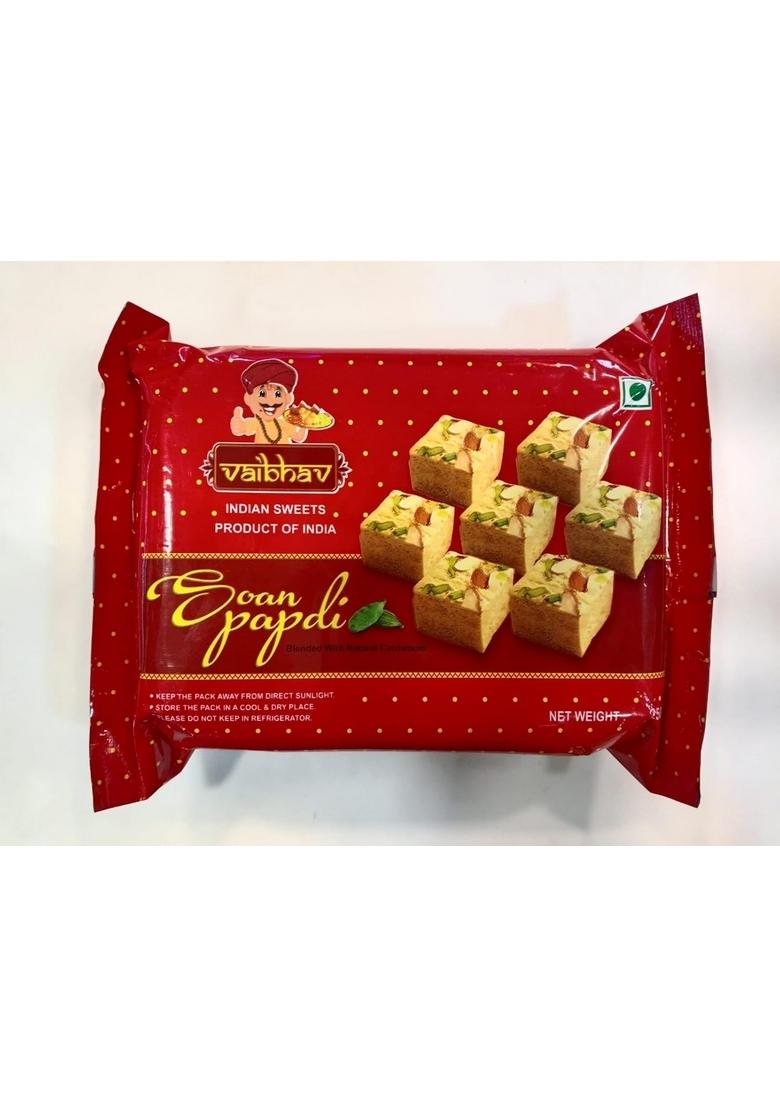 Vaibhav with Caricature of man Sweets Soanpapdi, Indian Sweet Dessert, 500g, Vegetarian, Pack 2