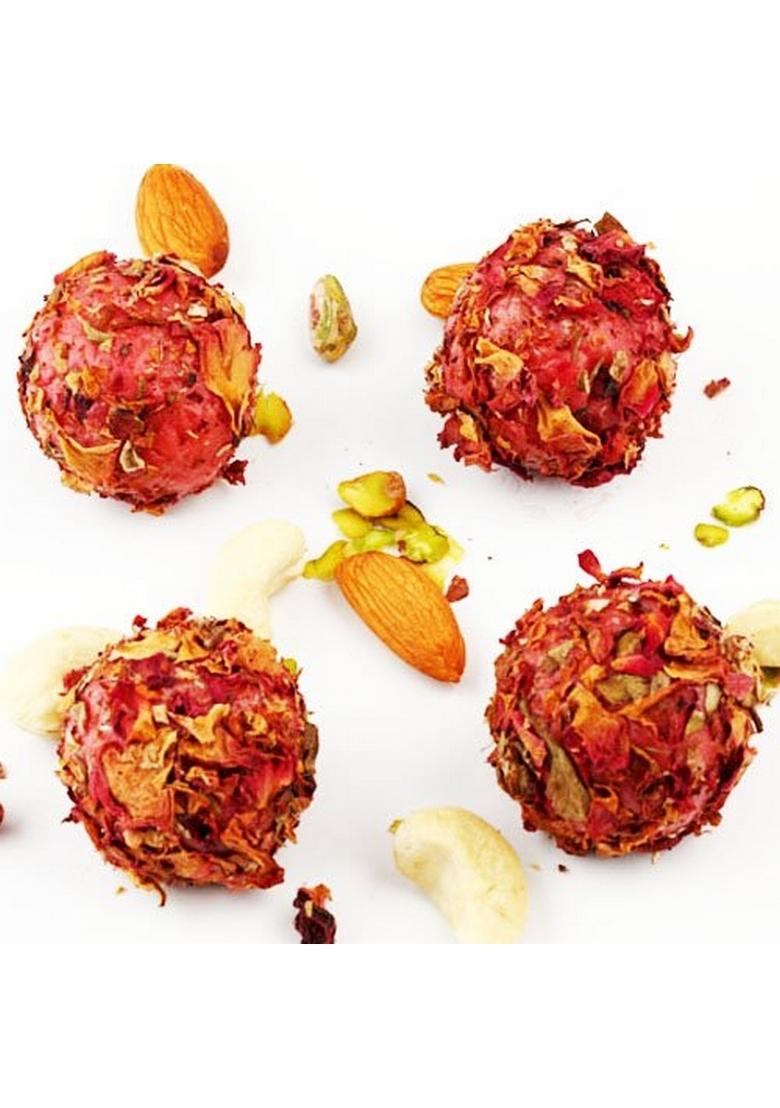 Ghasitaram Gifts Sweets Sugarfree Rose Petal Strawberry Balls 800 GMS|Sugar Free Sweets|Diabetic Friendly|Diwali Sugar Box