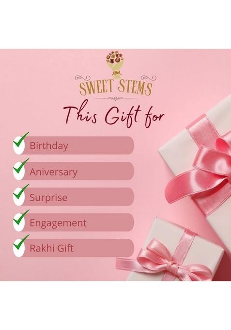 SWEET STEMS Dairy Milk Heart Box Romantic Chocolate Hamper (Birthday Card)