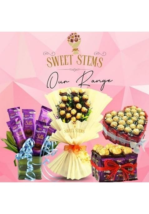 SWEET STEMS Best Brother Chocolate Gift box with some Gifts like Personalised Standee,Keychain,Bottle on Ocaasion of Rakshabandhan