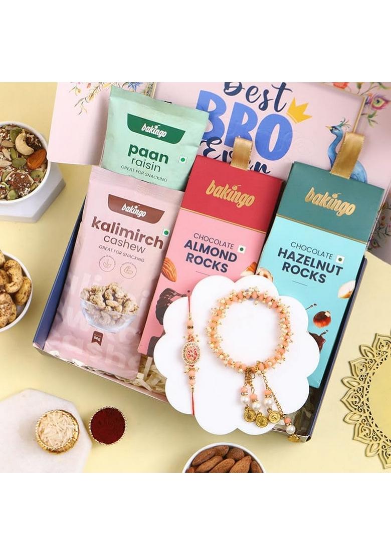 Floweraura Premium Rakhi Hamper For Bhaiya Bhabhi