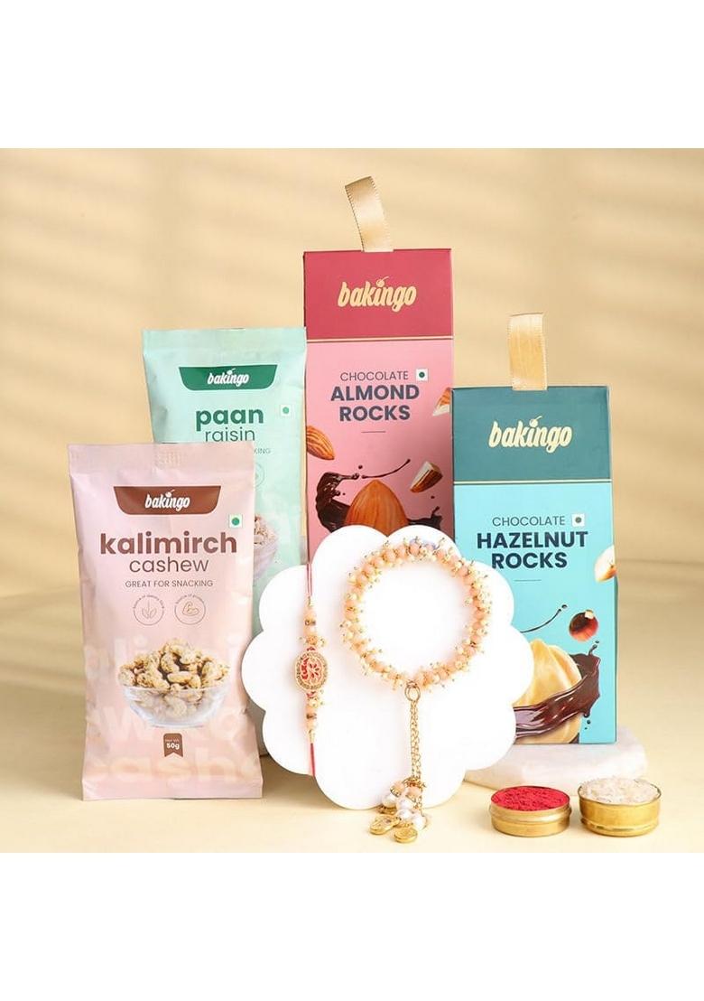 Floweraura Premium Rakhi Hamper For Bhaiya Bhabhi