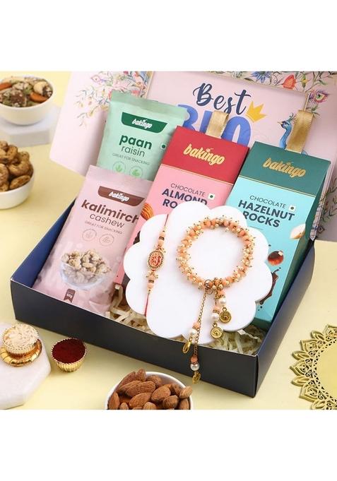 Floweraura Premium Rakhi Hamper For Bhaiya Bhabhi