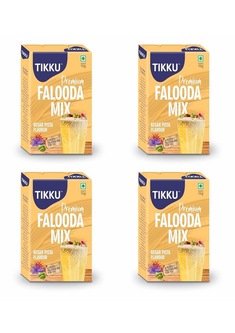 TIKKU Premium Kesar Pista Falooda mix 100 g box | Instant Dessert