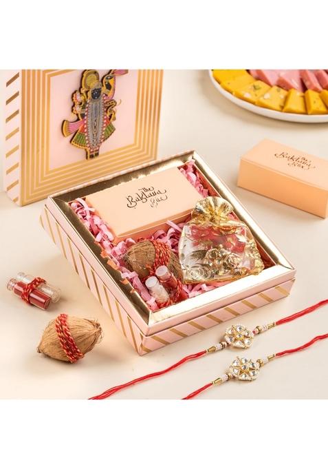 THE BAKLAVA BOX Rakhi Gift with Chocolates, and Greeting Card