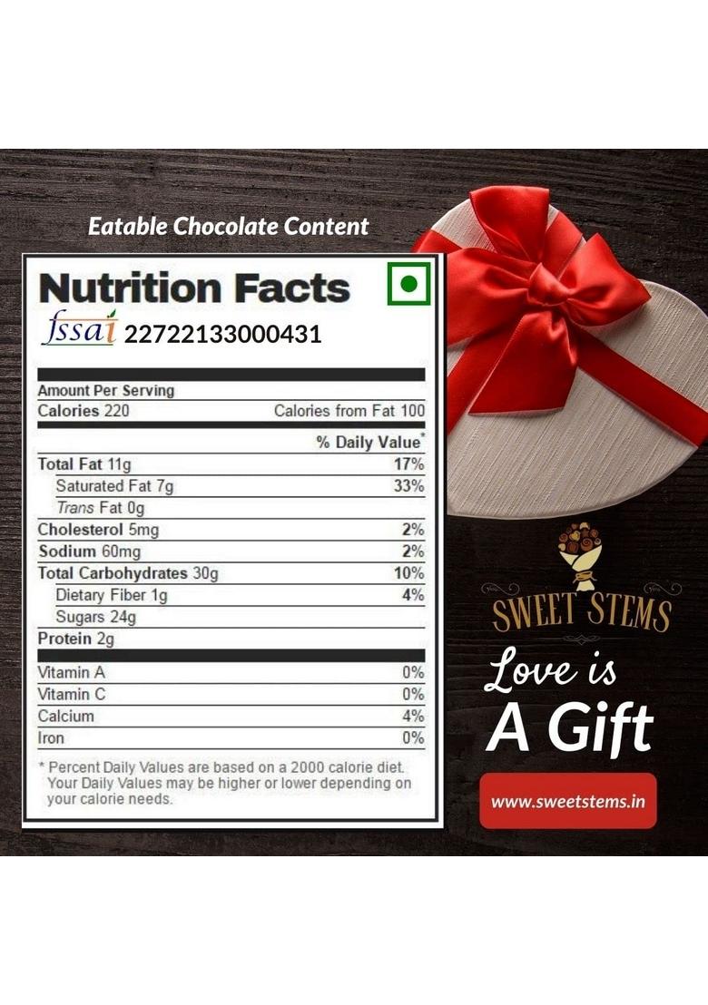 SWEET STEMS Best Chocolate Bouquet for your loved ones (Love Card)