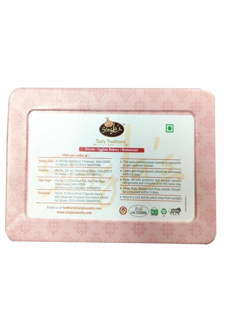 Singla Sweets Besan Dry fruits laddu 200g and Kaju katli combo pack of 2