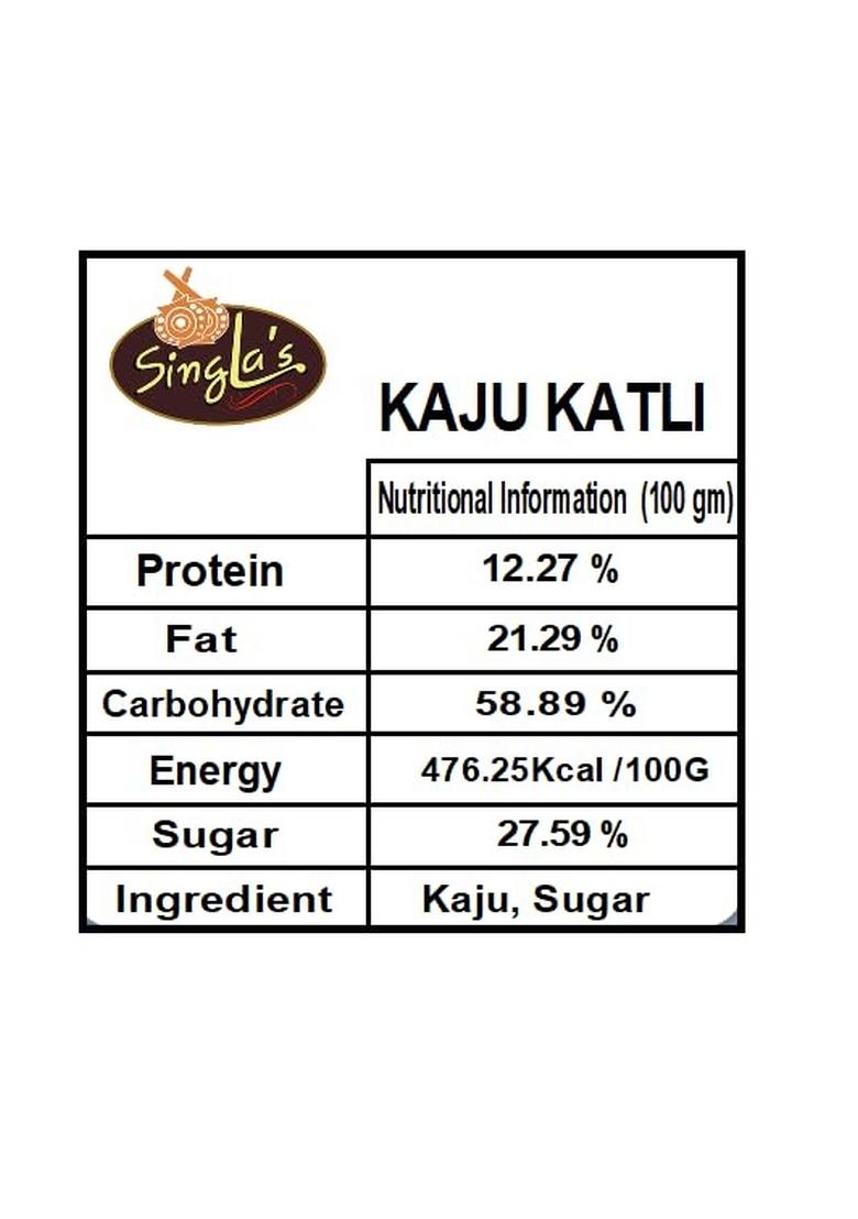 Singla Sweets Besan Dry fruits laddu 200g and Kaju katli combo pack of 2