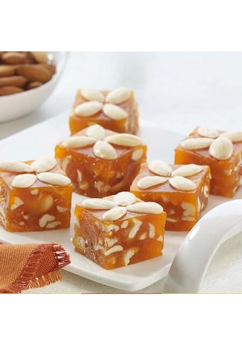 HIRA SWEETS Karachi Halwa (500 g) | Made with Pure Desi Ghee Handcrafted Indian Traditional Mithai No Added Colours or Artificial Flavors Festival Gift Pack (Pack of 2, Halwa)