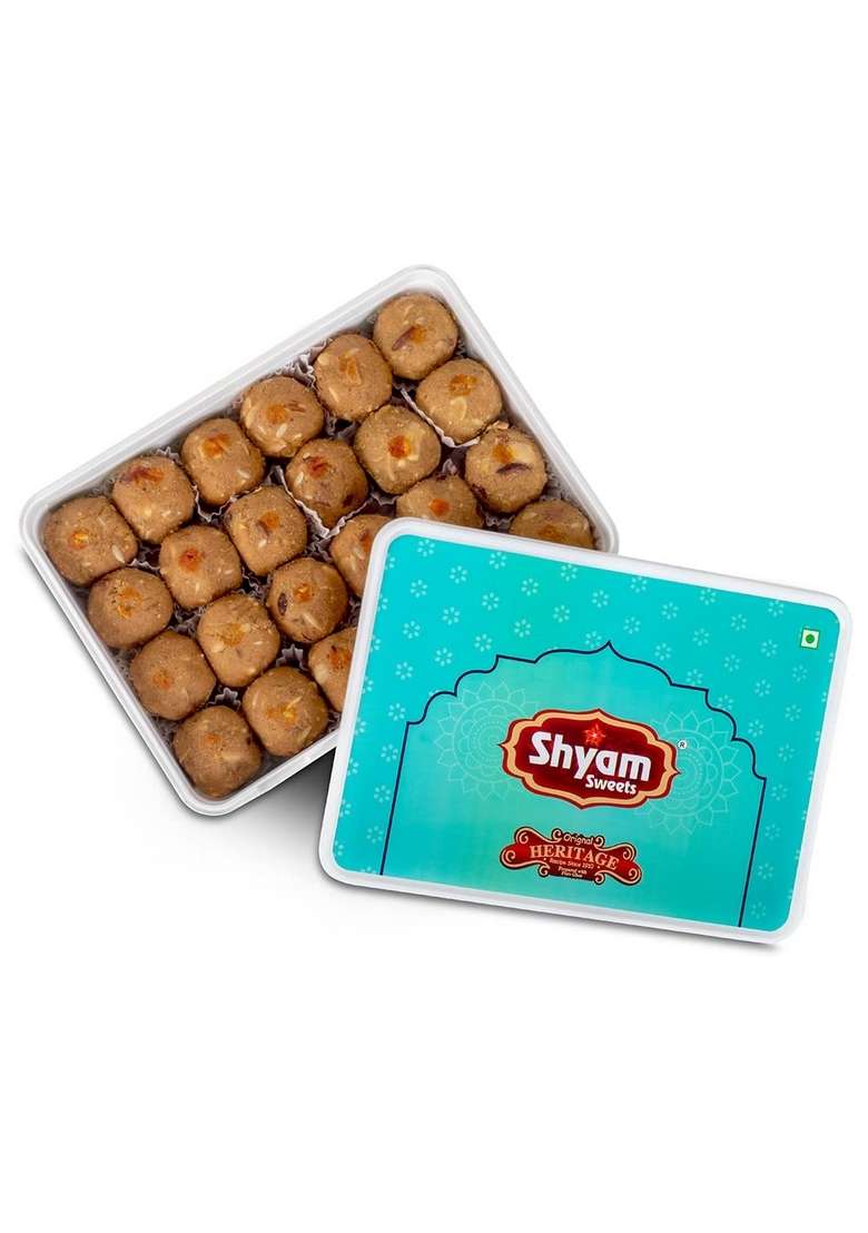 shyam sweets Gift Pack BESAN Mewa Ladoo Desi Ghee Sugar Free (900 gm) - Indya
