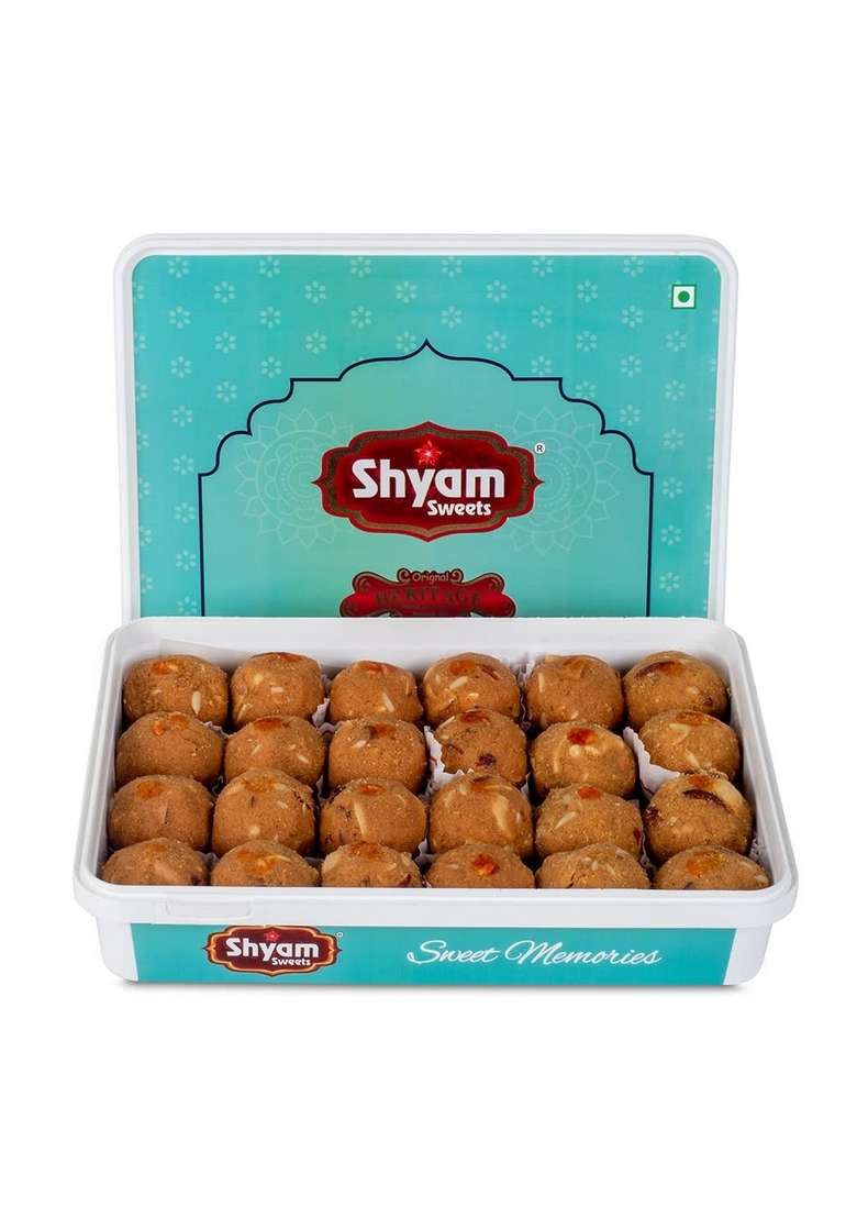 shyam sweets Gift Pack BESAN Mewa Ladoo Desi Ghee Sugar Free (900 gm) - Indya