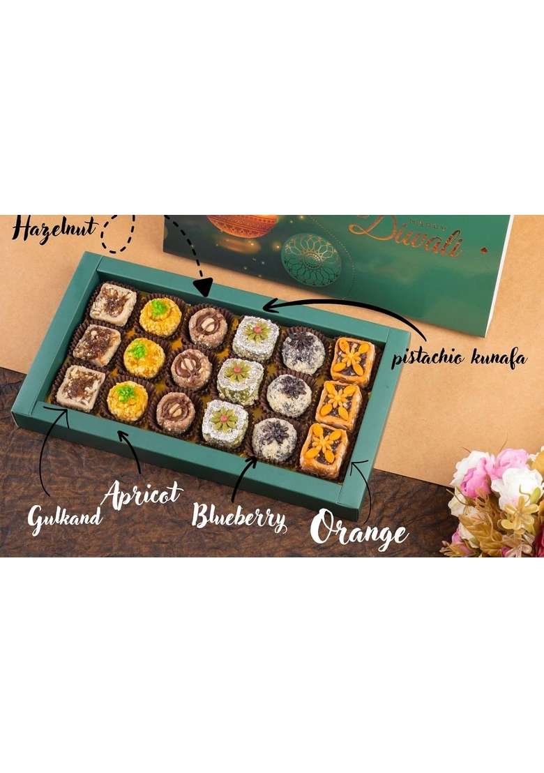 Ghasitaram Gifts Diwali Gift - Ring Basket with Assorted Dry Fruit Sweets, dryfruits, and mithai Pouches|Gift Hamper|Diwali Hamper|Food Hampers|Gourmet Hampers| - Indya