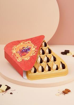 Ghasitaram Gifts Box of 11 Dark and White Chocolate Modaks, 150g